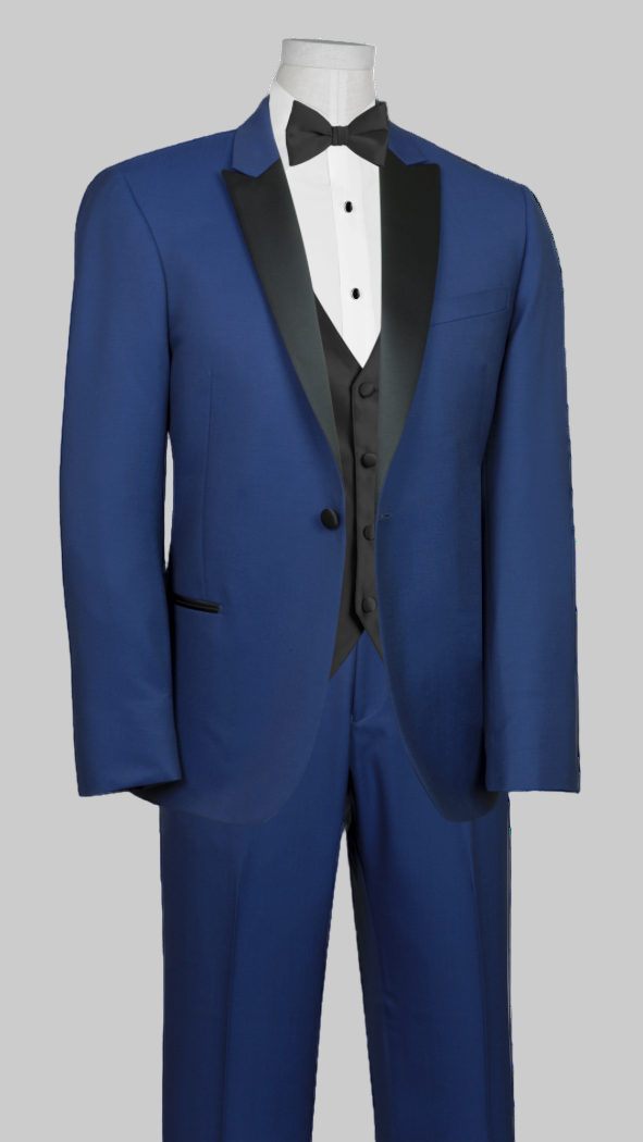 Blue Stretch Slim Fit Tuxedo